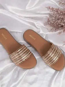 Mochi Women Ethnic Open Toe Flats