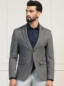 Blackberrys Textured Single Breasted Slim-Fit Formal Blazer