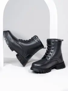 The Roadster lifestyle Co Women Block Heeled Ankle Boots