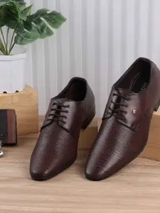 Mochi Men Leather Solid Lace-Ups Formal Derbys