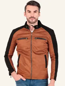 Leather Retail Men Solid Biker Jacket
