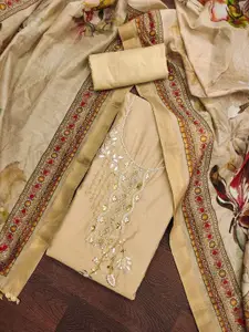 ASISA Ethnic Motifs Embroidered Beads and Stones Unstitched Dress Material