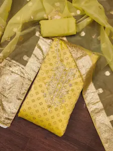 ASISA Ethnic Motifs Printed Beads and Stones Pure Cotton Unstitched Dress Material