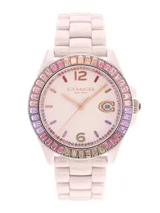 Coach Women Greyson Embellished Dial Analogue Watch 14504020