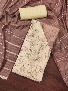 ASISA Floral Printed Beads & Stones Unstitched Dress Material