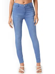 Kraus Jeans Women Skinny Fit High-Rise Light Fade Stretchable Jeans
