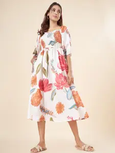 AKKRITI BY PANTALOONS Floral Print Empire Midi Dress
