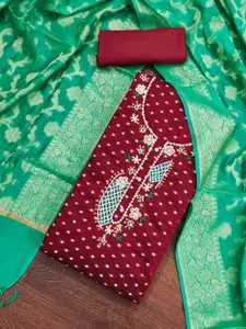 ASISA Floral Embroidered Beads and Stones Unstitched Dress Material