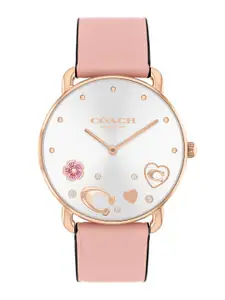 Coach Women Elliot Dial & Leather Straps Analogue Watch 14504295
