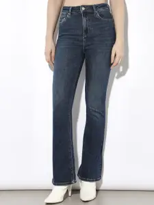 ONLY Women Flared High-Rise Light Fade Stretchable Jeans
