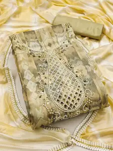 ASISA Embroidered Beads & Stones Unstitched Dress Material