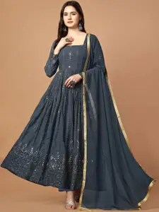 BAESD Ethnic Motifs Embroidered Maxi Dress