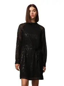 ONLY Embellished Jacquard Fit & Flare Mini Dress