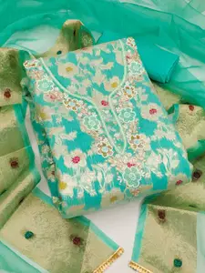 ASISA Embroidered Beads & Stones Unstitched Dress Material