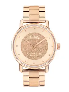 Coach Women Grand Embellished Dial Analogue Watch 14503941