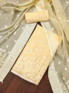 ASISA Floral Embroidered Beads and Stones Pure Cotton Unstitched Dress Material