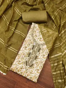 ASISA Floral Embroidered Beads and Stones Unstitched Dress Material