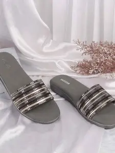 Mochi Women Ethnic Open Toe Flats