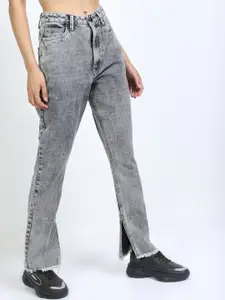 Tokyo Talkies Women Flared Heavy Fade Jeans