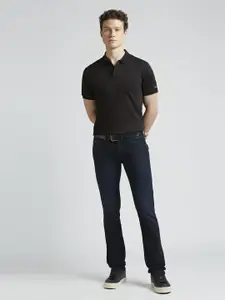 Pepe Jeans Men Solid Polo Collar Cotton T-shirt