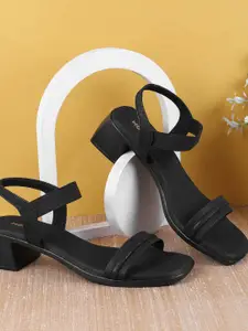 Mochi Embellished Block Sandals with Bows