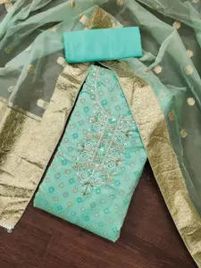 ASISA Ethnic Motifs Embroidered Beads and Stones Pure Cotton Unstitched Dress Material