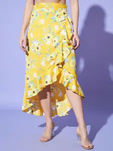Trend Arrest Floral Printed Wrap Skirt