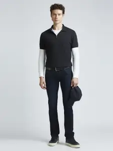 Pepe Jeans Men Solid Polo Collar Pure Cotton T-shirt