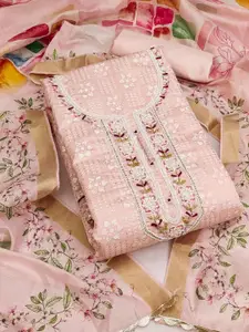 ASISA Ethnic Motifs Embroidered Beads and Stones Unstitched Dress Material