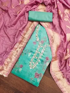 ASISA Ethnic Motifs Embroidered Beads and Stones Unstitched Dress Material