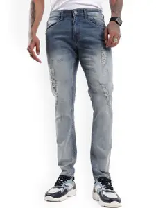 WROGN Men Slim Fit Highly Distressed Heavy Fade Jeans