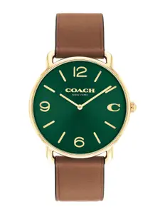 Coach Men Elliot Dial & Leather Straps Analogue Watch 14602698
