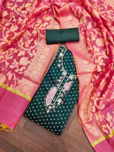 ASISA Embroidered Thread Work Unstitched Dress Material