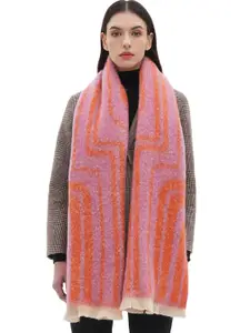 JC Collection Women Striped Frayed Scarves