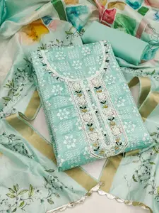 ASISA Ethnic Motifs Embroidered Beads and Stones Unstitched Dress Material