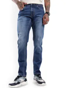 WROGN Men Slim Fit Mildly Distressed Light Fade Jeans