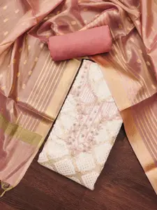 ASISA Floral Embroidered Beads and Stones Unstitched Dress Material