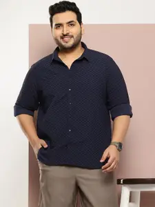 Sztori Men Plus Size Dobby Casual Shirt