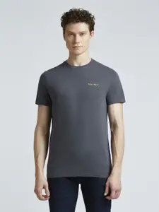 Pepe Jeans Men Graphic Printed Round Neck Pure Cotton Slim Fit T-shirt