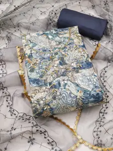 ASISA Ethnic Motifs Embroidered Beads and Stones Unstitched Dress Material