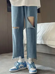 StyleCast Men Straight Fit Highly Distressed Jeans