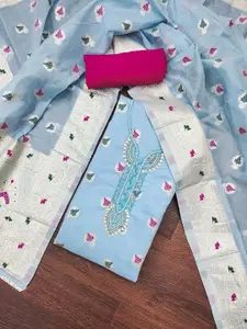 Ishin Floral Woven Design Unstitched Dress Material