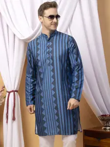 Hangup Printed Mandarin Collar Straight Kurta