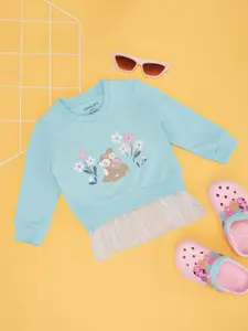 Pantaloons Baby Girls Floral Printed Sweatshirt