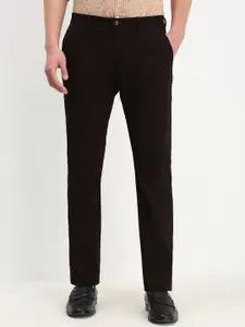 Allen Solly Men Solid Mid-Rise Regular Fit Trousers