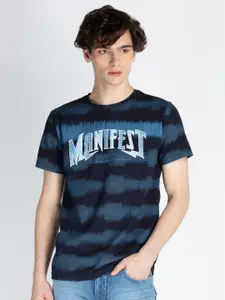 Status Quo Men Typography Printed Round Neck Pure Cotton T-shirt