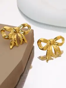 DIVASTRI Gold-Plated Contemporary Studs