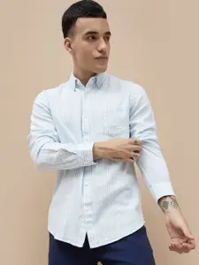 Fame Forever by Lifestyle Men Button-Down Collar Vertical Striped Cotton Casual Shirt