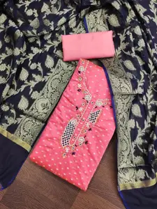 ASISA Geometric Woven Design Beads & Stones Unstitched Dress Material