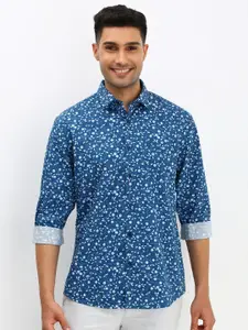 Allen Solly Men Spread Collar Floral Printed Cotton Slim Fit Casual Shirt